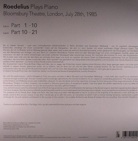 Plays Piano (Bloomsbury Theatre,   London, July 28th, 1985) - Image 2