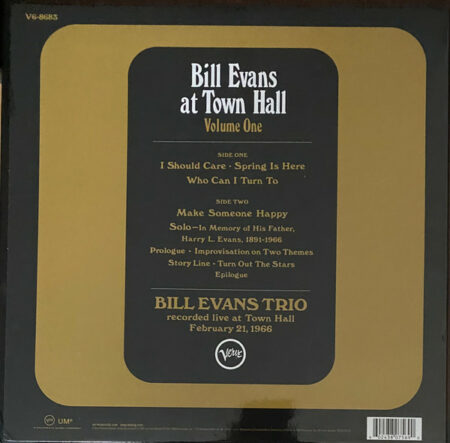 Bill Evans At Town Hall <br/>Volume One - Image 2